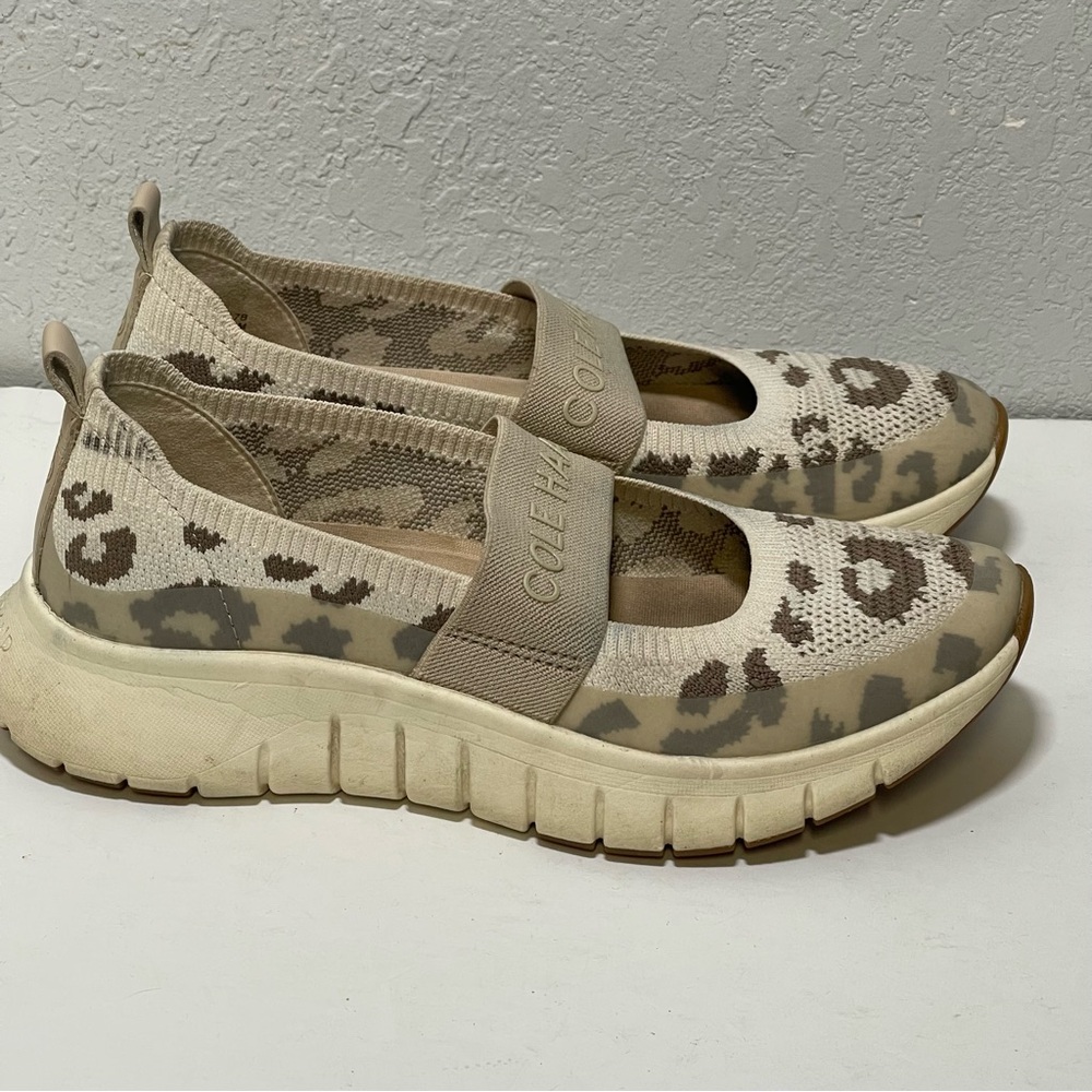 Cole Haan Zerogrand Flex Mary Jane Slip-On Ivory/White Cap Grey/Walnut Leopard